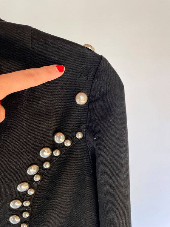 VIntage 60s Roncelli Black Denim Studded Glam Roc… - image 6