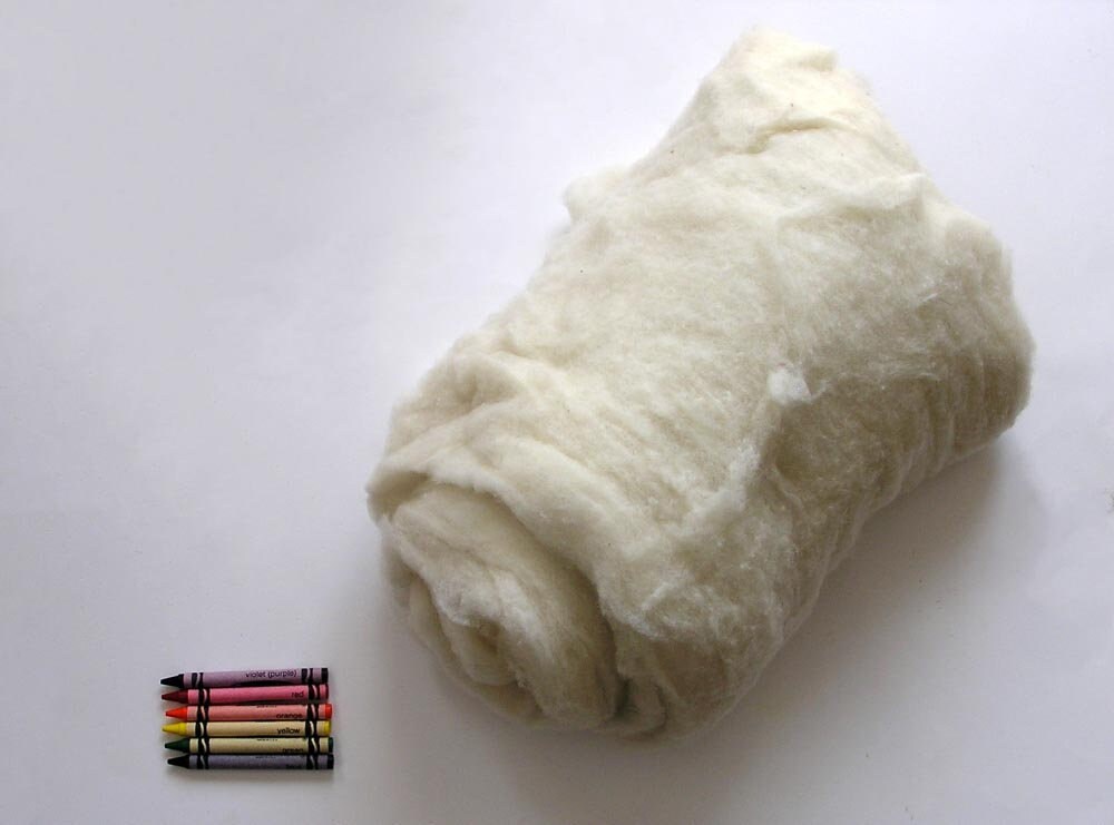 CORE FIBER wool batting 8 ounces / economy batting for needle Etsy