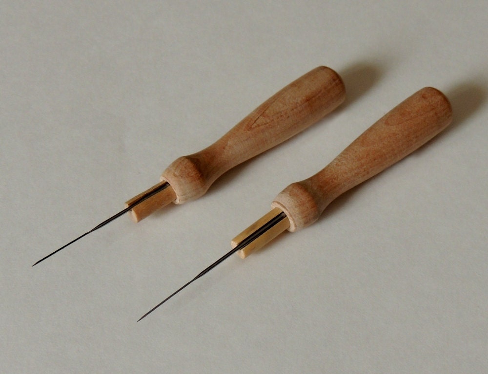 WOODEN NEEDLE HOLDER / Two felting needle holders including Etsy