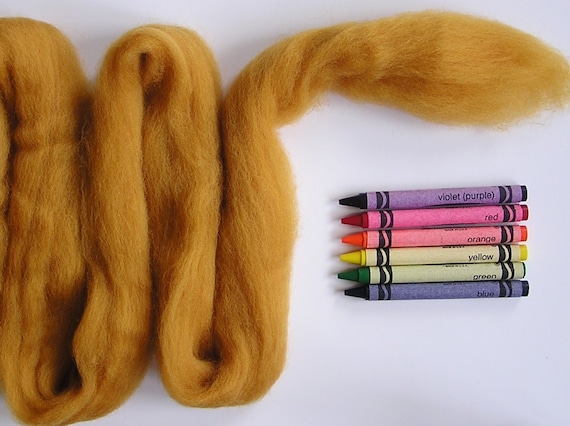 Corriedale 1 oz Butterscotch Wool Roving for Felting