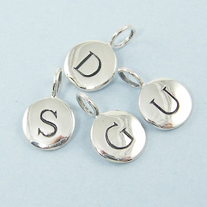 Add a Charm, Sterling Silver Initial Charm, Personalized Letter Charm, Initial Sterling Silver Pendant Charm Your Choice |NS3