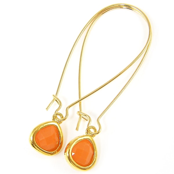 Orange Earrings Etsy