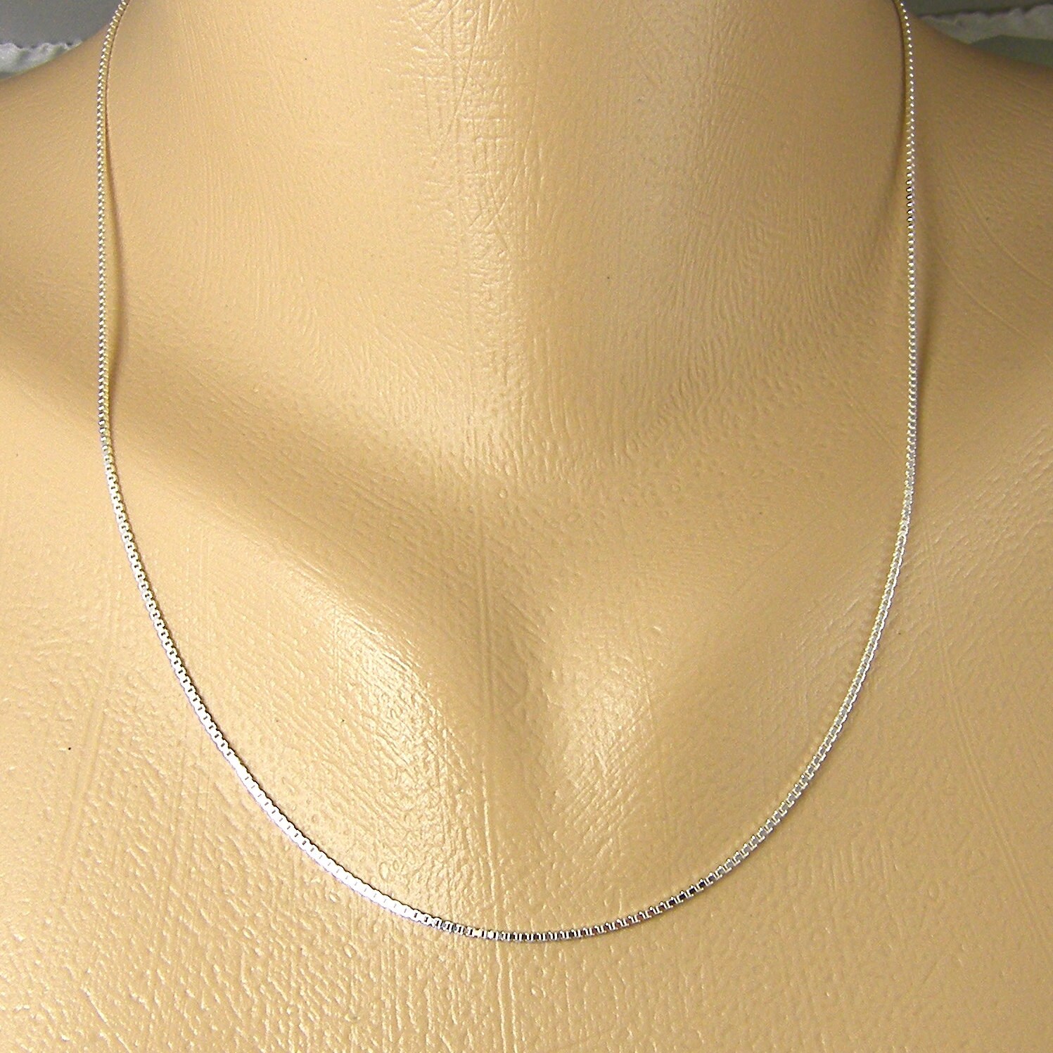 Sterling silver box chain 18 inch Clearance
