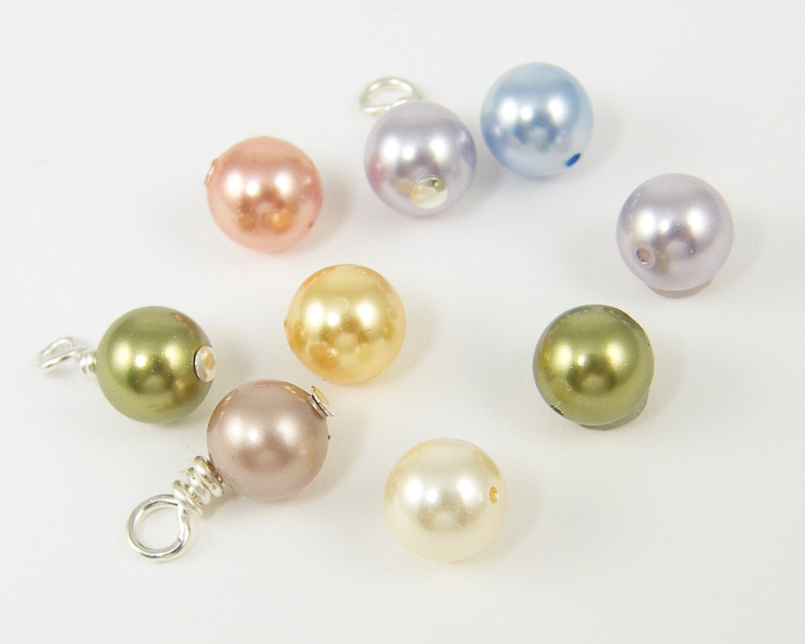 Add a Pearl Charm, Pearl Add On, 6mm Swarovski Crystal Pearl Bead