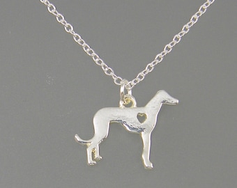 Silver Dalmatian Necklace, Dog Necklace Dalmatian Pendant Necklace, Dog Breed Necklace Dalmatian Charm Jewelry Dog with Heart |NB2-31