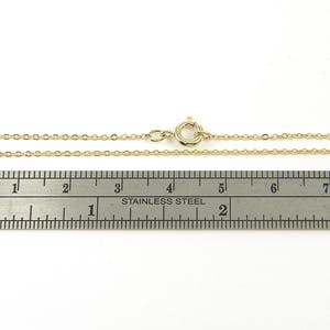 Gold Necklace Chain 18 Inch Small Link Gold Plated Cable Chain CH1-G18 image 2