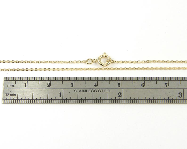 Gold Necklace Chain 18 Inch Small Link Gold Plated Cable Chain CH1-G18 afbeelding 2