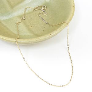 Gold Necklace Chain 18 Inch Small Link Gold Plated Cable Chain CH1-G18 image 1