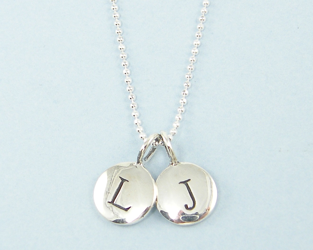 Personalized Couple Necklace Sterling Silver Initial Necklace Etsy
