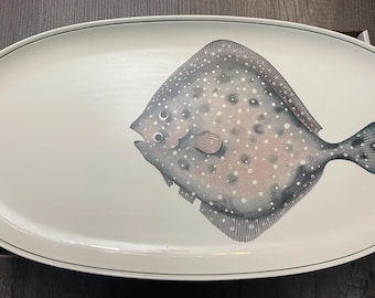 Villeroy and Boch Atlantic Fish Platter-Vintage Flounder Serving Dish Made in Luxembourg