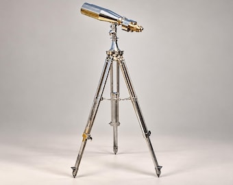 Luxury Binocular with Aluminum Stand, Vintage Nautical , Decorative Marine Binoculars, Coastal Home Decor, Nautical Gift
