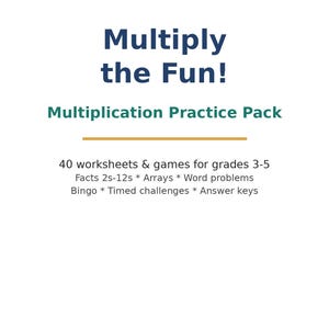 Multipliziert den Spaß! Multiplikations-Übungspaket für die Klassen 3-5: Arbeitsblätter, Bingo, Ausmalen nach Produkt