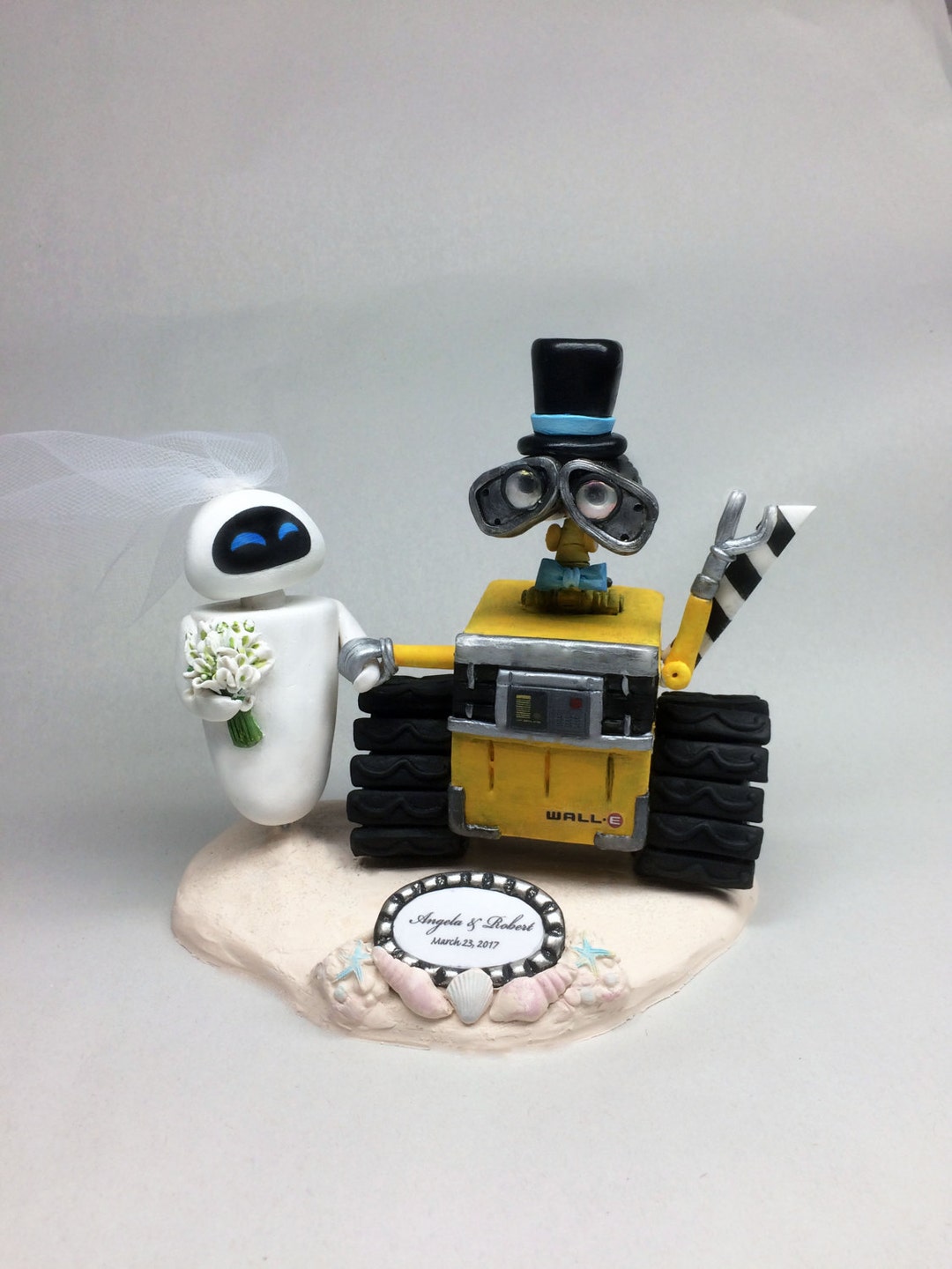 Custom Walle and Eve Cake Topper and Sculpture Etsy