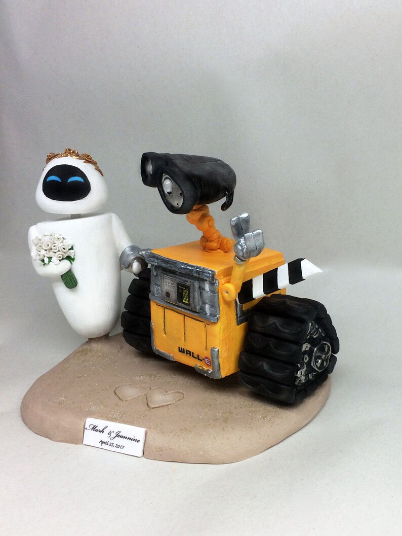Walle and Eve Custom Wedding Cake Topper Etsy