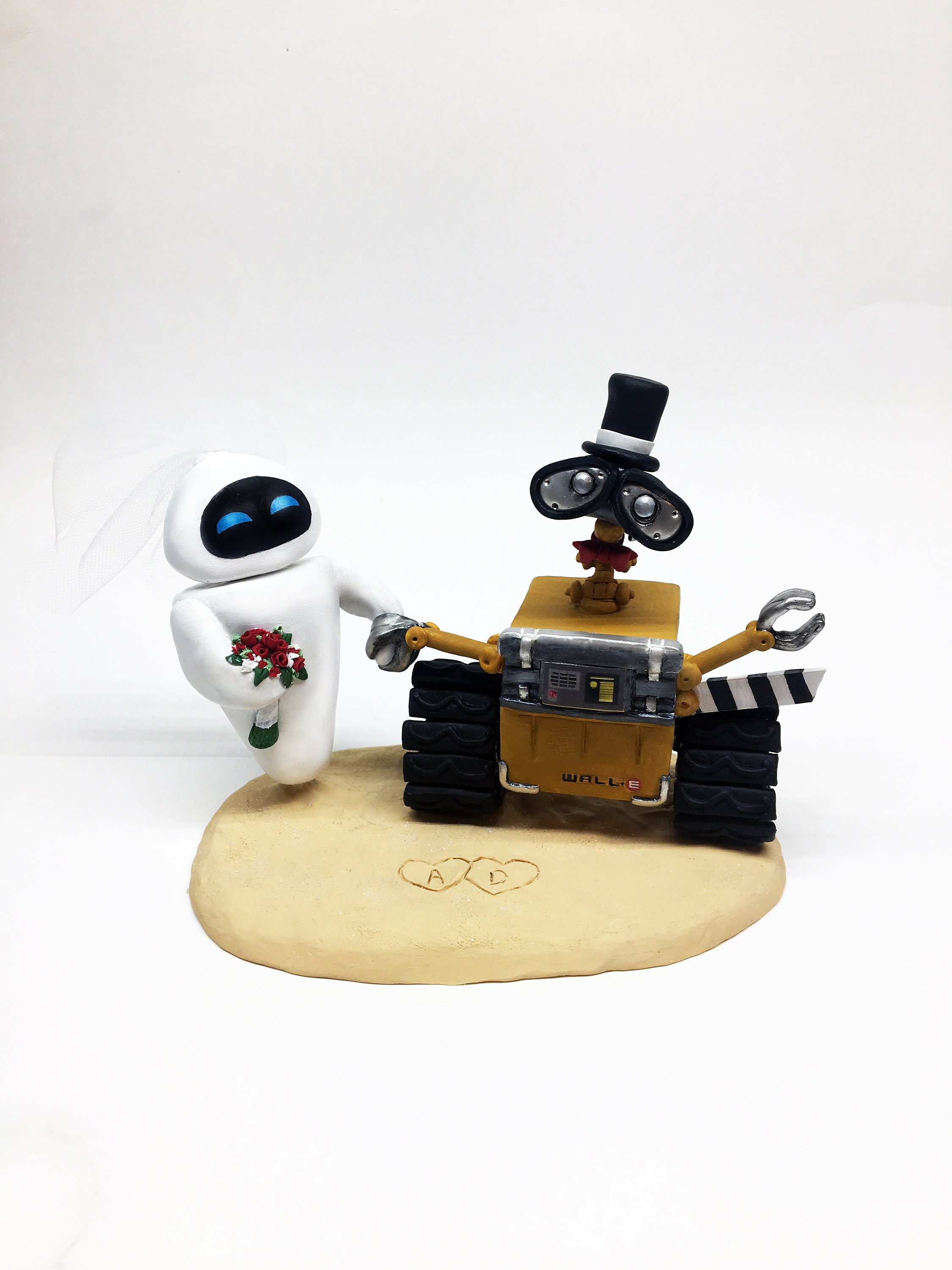 Wall E and Eve Cake Topper Weddings Disney Themed Etsy