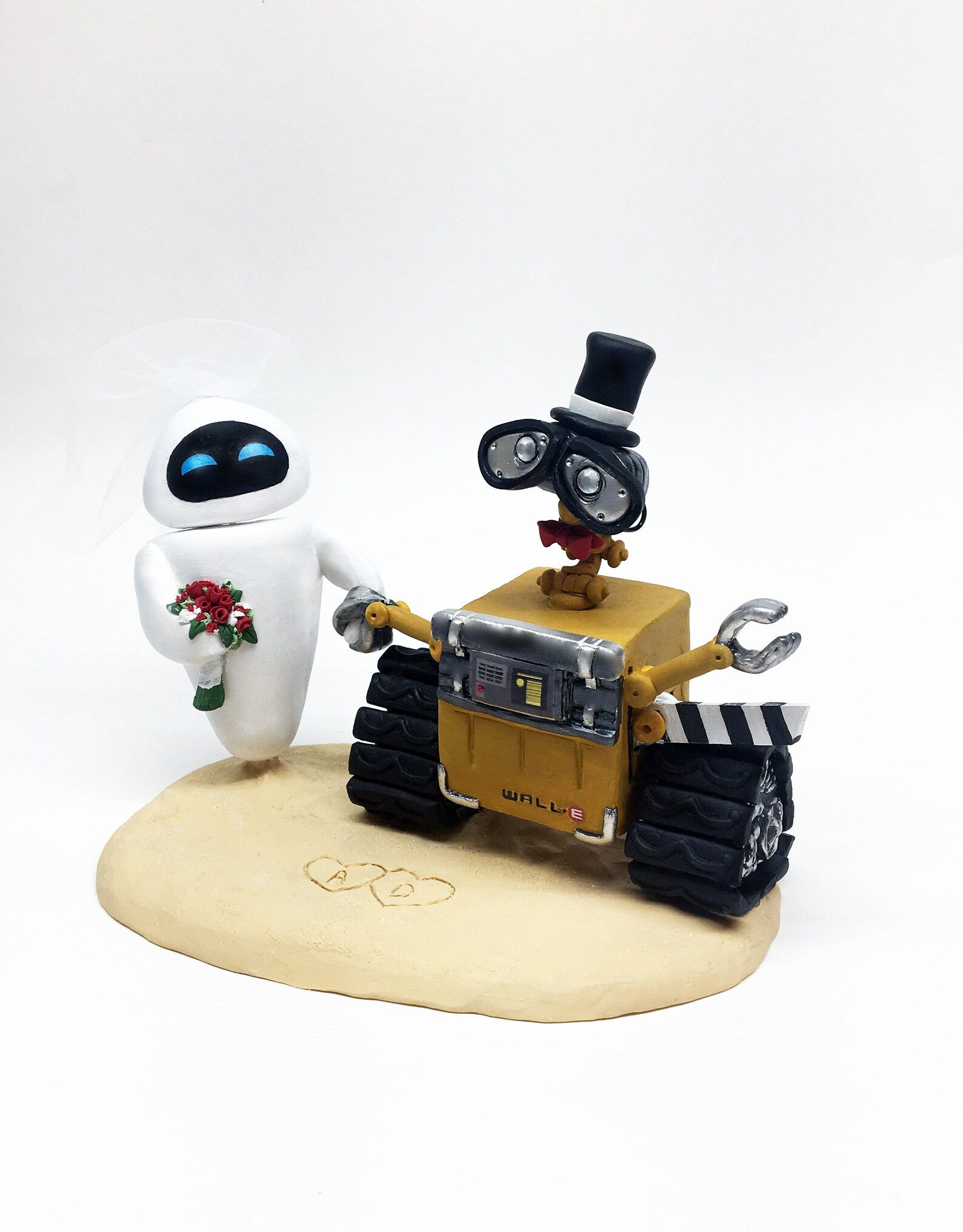 Wall E and Eve Cake Topper Weddings Disney Themed Etsy