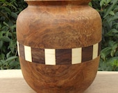 Native Inspired Decorative Vase Spalted Maple and Walnut Hand Turned