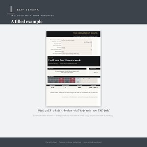 Peut inclure: Un mod&egrave;le de contrat d'engagement num&eacute;rique pr&eacute;sentant une mise en page en noir et blanc avec des sections pour la d&eacute;finition d'objectifs, les d&eacute;tails de l'enjeu et un suivi hebdomadaire. Le document inclut des champs pour la promesse et les t&eacute;moins.