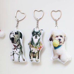 Custom Pet Pillow Keychain, Personalized Christmas Gift, Pet Ornament, Pet Lover Gifts, Dog Lover Gifts, Pet Passing Gift for Pet Lovers