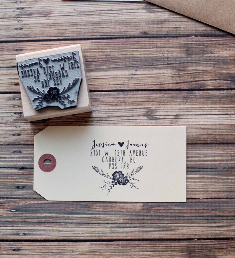 Wedding Rubber Stamp Save the Date Stamp Wedding Invitation Rubber Stamp Return Address Stamp Deer Antler Stamp Custom Address Stamp