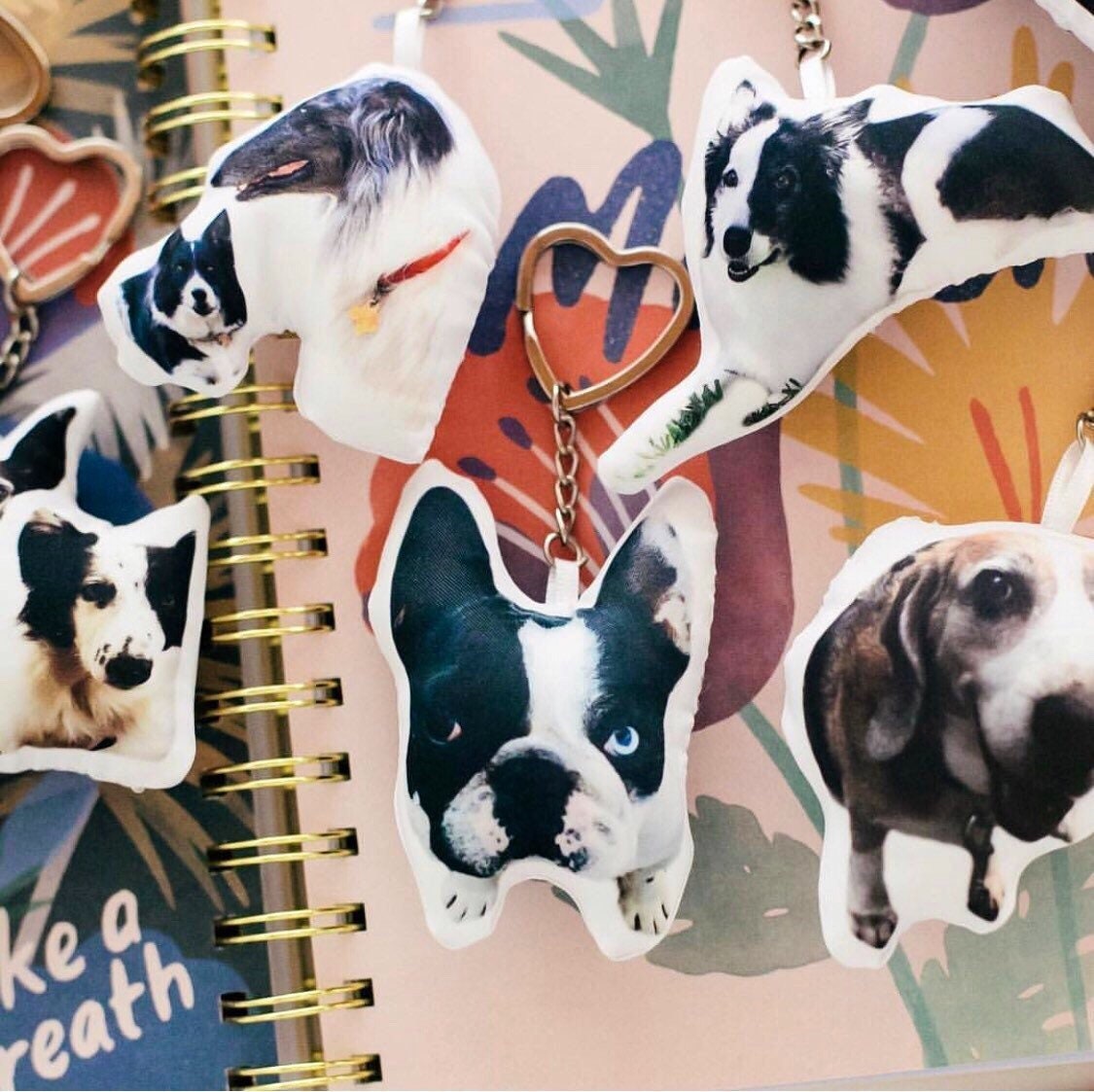 Porte-Clés d'oreiller Pour Animaux de Compagnie Personnalisés, Cadeau Noël Compagnie, Ornement Cadea