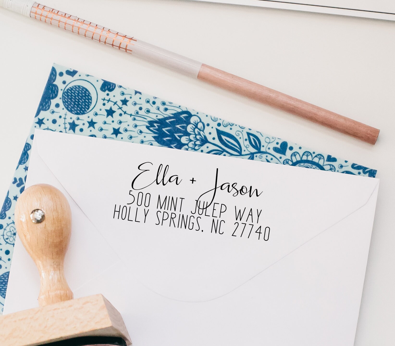 return address stamp custom