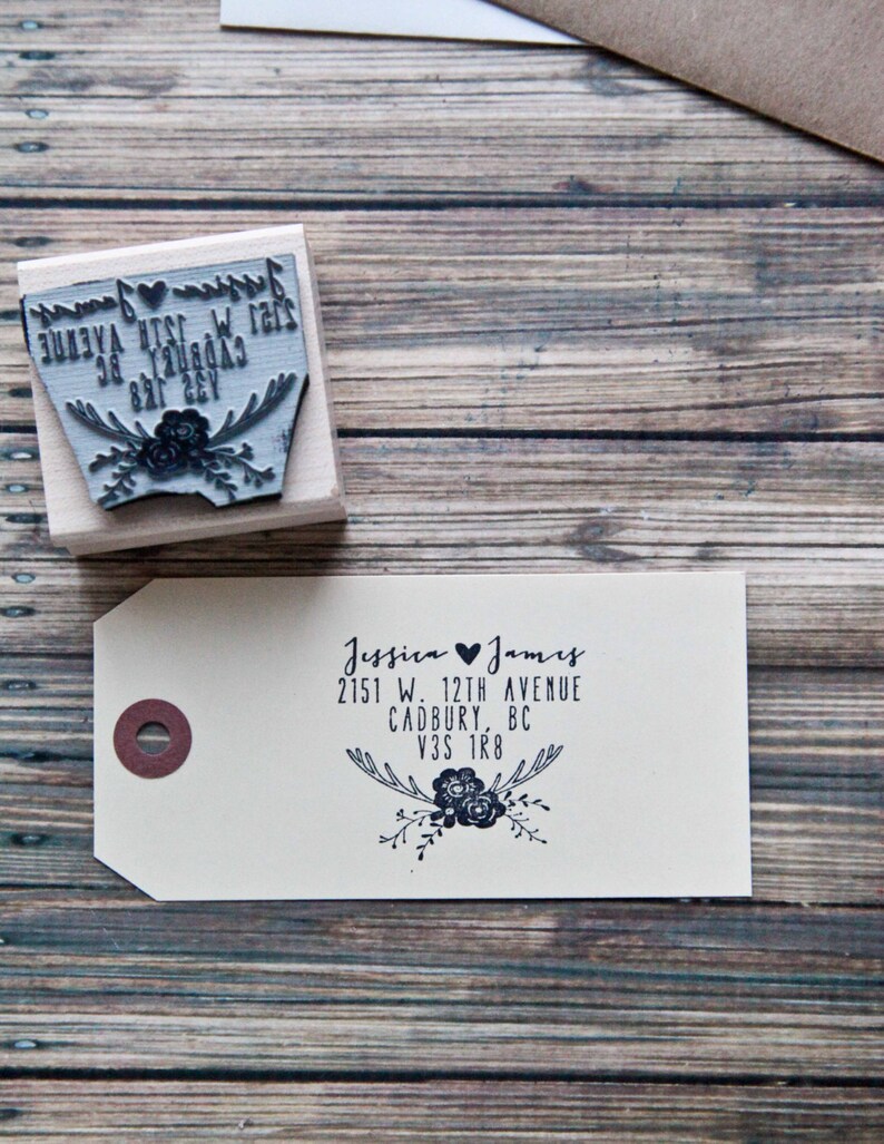 Wedding Rubber Stamp Save the Date Stamp Wedding Invitation Rubber Stamp Return Address Stamp Deer Antler Stamp Custom Address Stamp