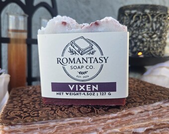 Jabón Vixen, mezcla de aceites vegetales elaborada artesanalmente con aceites esenciales.