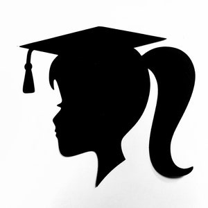 DIY Graduation Cut Out ONLY Graduation Girl Silhouette Cut | Etsy