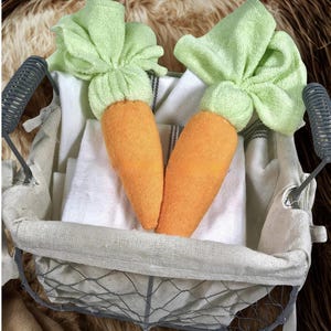 Washcloth Carrot, Baby Shower Decorations, Easter Basket Filler, Peter Rabbit Baby Shower, Peter Rabbit Diaper Cake, Garden Baby Shower