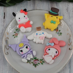 Assorted Mini Cartoon Resin Charms Flat Back Cabochon Packs Handmade DIY Jewelry Earring Necklace Bracelet Decorations