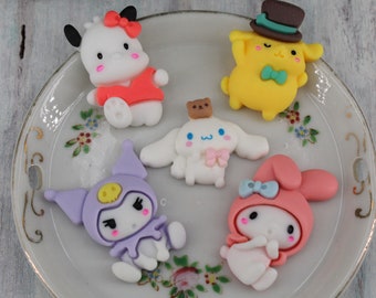 Assorted Mini Cartoon Resin Charms Flat Back Cabochon Packs Handmade DIY Jewelry Earring Necklace Bracelet Decorations