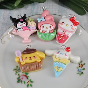 Assorted Mini Cartoon Resin Charms Flat Back Cabochon Packs Handmade DIY Jewelry Earring Necklace Bracelet Decorations