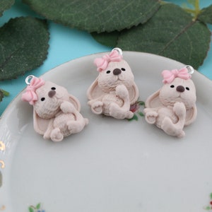 Mini Cartoon Dog Resin Charms Flat Back Cabochon Packs Handmade DIY Jewelry Earring Necklace Bracelet Decorations