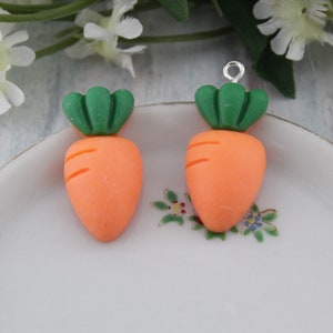 Mini Carrot Resin Charms Flat Back Cabochon Packs Handmade DIY Jewelry Earring Necklace Bracelet Decorations