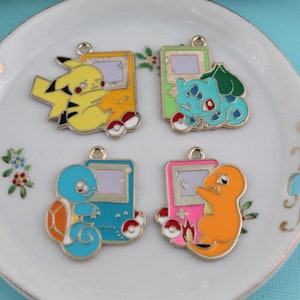 Assorted Mini Cartoon Gold Tone Enamel Charms Pendants Handmade DIY Jewelry Earring Necklace Bracelet Decorations