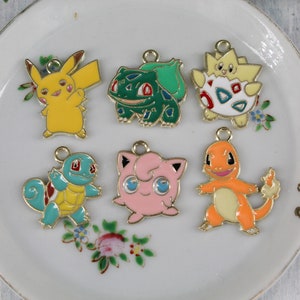 Assorted Mini Cartoon Gold Tone Enamel Charms Pendants Handmade DIY Jewelry Earring Necklace Bracelet Decorations