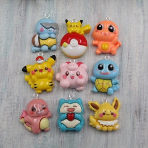 Set of 9 Assorted Mini Cartoon Resin Charms Flat Back Cabochon Packs Handmade DIY Jewelry Earring Necklace Bracelet Decorations
