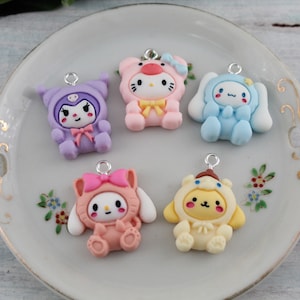Assorted Mini Cartoon Resin Charms Flat Back Cabochon Packs Handmade DIY Jewelry Earring Necklace Bracelet Decorations