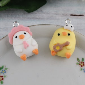 Set of 4 Mini Cartoon Resin Charms Flat Back Cabochon Packs Handmade DIY Jewelry Earring Necklace Bracelet Decorations