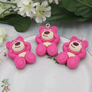 Mini Cartoon Bear Resin Charms Flat Back Cabochon Packs Handmade DIY Jewelry Earring Necklace Bracelet Decorations