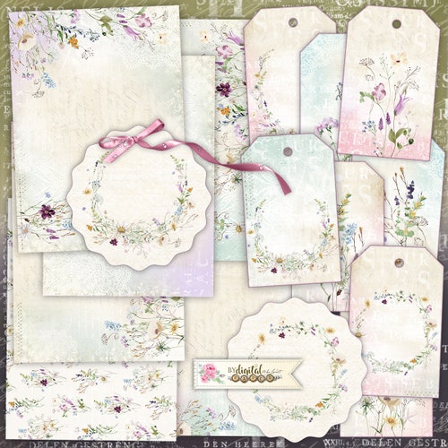 Eucalyptus Collection Paper Craft Supplies Scrapbooking Etsy