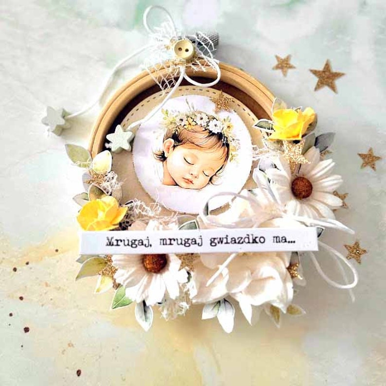 Zestaw do druku Baby Born, wyroby z papieru, tworzenie kartek, Cricut, prezent dla dziecka, pierwsze urodziny, DIY Scrapbooking, naklejki, wykaszarki, tworzenie kartek zdjęcie 9