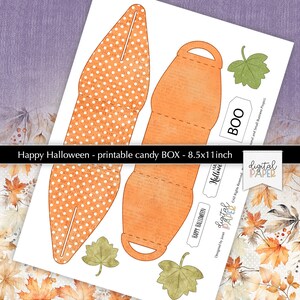 Happy Halloween, Digital Scrapbook, Stickers, Candy BOX, Scrapbooking Paper, Junk Journal, Ephemera, DIY Craft Project image 2