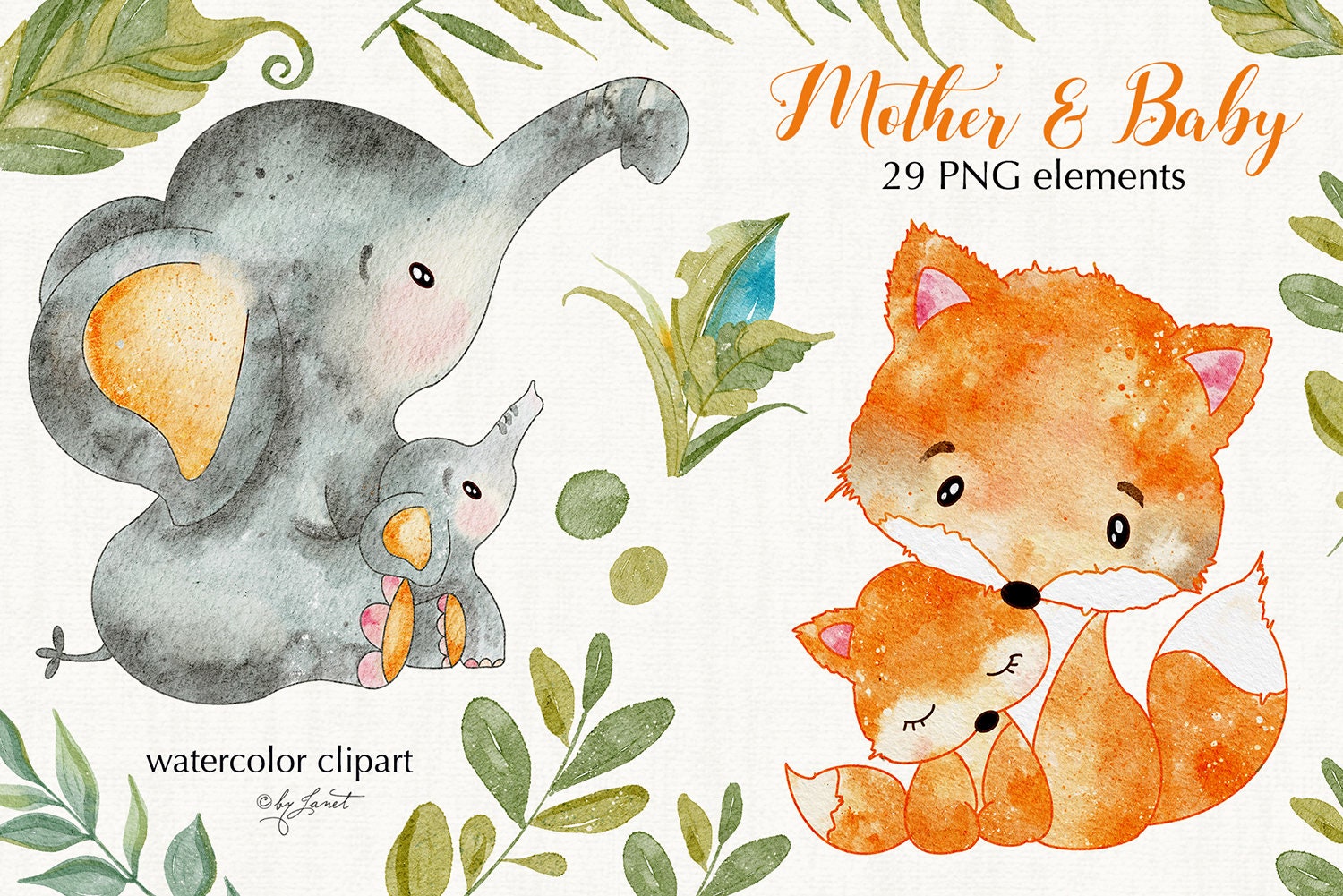 Mother And Baby Animal Clipart