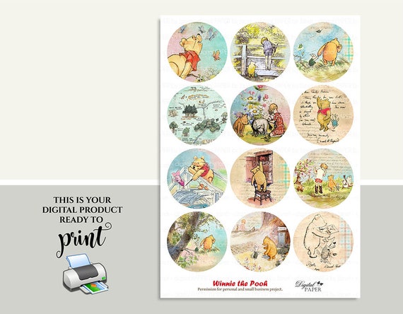 Winnie The Pooh Happy Sticker - tokopie