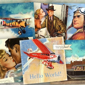 Hello World - set de 6 - hoja de collage digital - Descarga imprimible