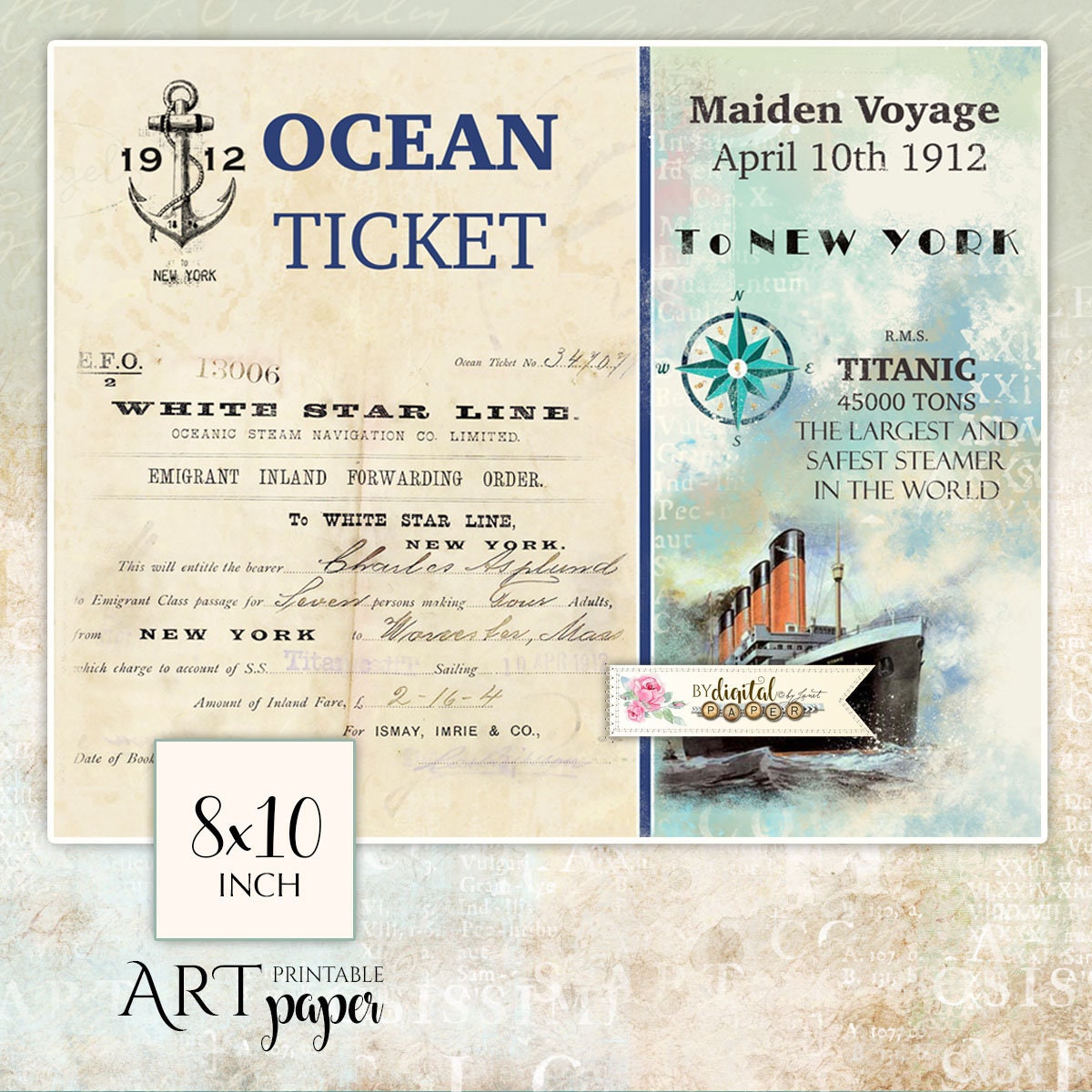 Ota selvää 86+ imagen titanic ticket template abzlocal fi