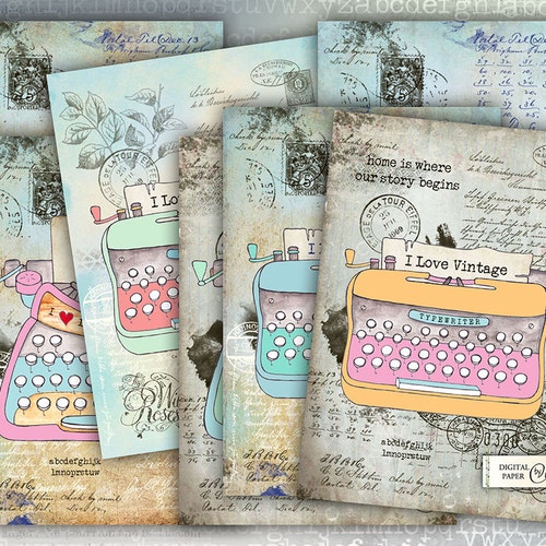 INSTANT DOWNLOAD Printable Digital Collage Sheet Vintage | Etsy