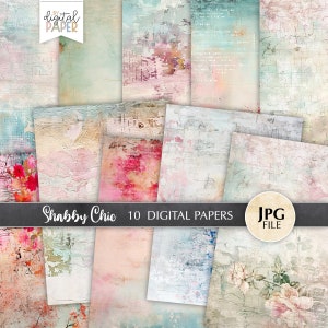 Shabby Chic, papel para scrapbooking para impressão, diário indesejado, plano de fundo, páginas, coisas efêmeras vintage, artesanato faça você mesmo, páginas de diário digital, confecção de cartões
